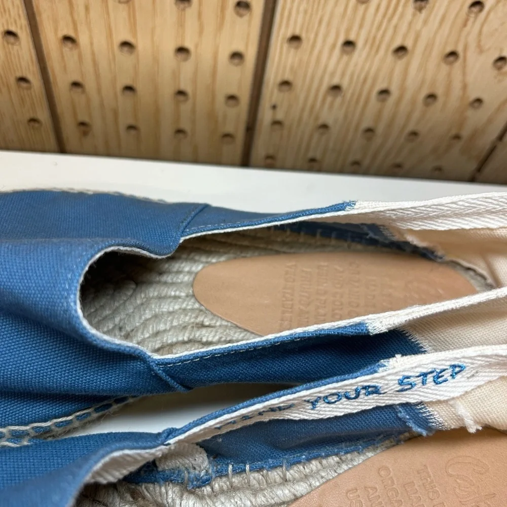 Castañer Blue Canvas Espadrille Slip-Ons